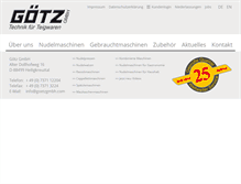 Tablet Screenshot of goetzgmbh.de